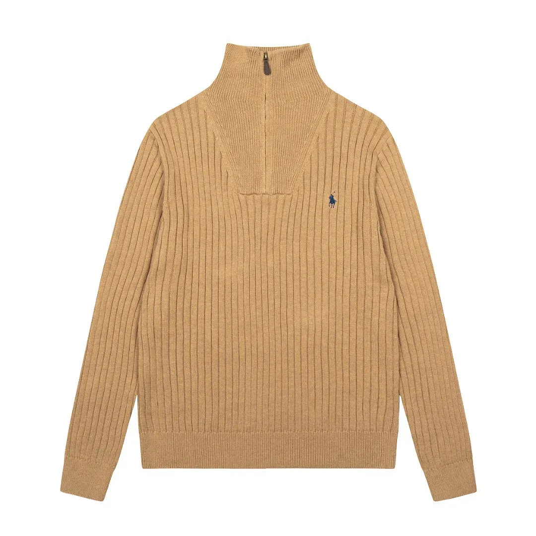 P250 Top quality" Style number: DS114# (not off the shelves all year round) [Ralph Lauren half-zip solid color pony embroidered logo striped knitted sweater] ✅Ralph Lauren half-zip classic basic versatile unisex couple pullover sweater ✅Main supplier platform live broadcast Wholesale entity Replenish when out of stock Not off the shelf ✅ZP quality 1:1 version Scan the code to enter the GF website Counter quality ✅Detailed quality The only one in Guangzhou Imported quality cotton yarn, focusing on high-end, cost-effective, good quality needless to say. ✅Restore the original version. The maximum size can be worn up to 190 pounds. Loose, comfortable and stress-free. ✅The upper body is simple and easy to match. A must-have item for ootd. Good-looking clothes are never picky. Recommended must-have items in the wardrobe. Size: S-XL. Color: Black, white, gray, khaki, navy blue, white label, red gold label.